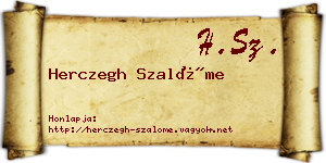 Herczegh Szalóme névjegykártya